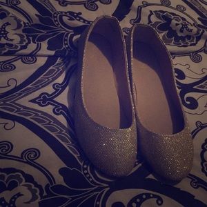 Shimmering gold flats